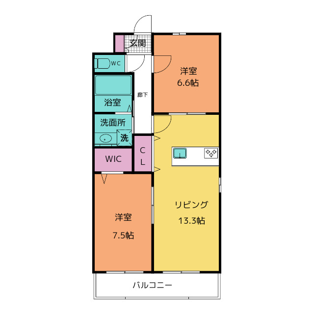 仮称）アルバローズ大和の間取り