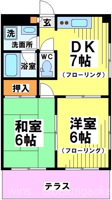 調布市国領町のマンションの間取り