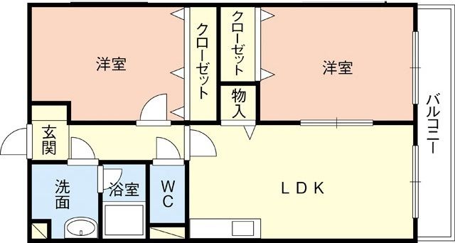 和歌山市布施屋のマンションの間取り