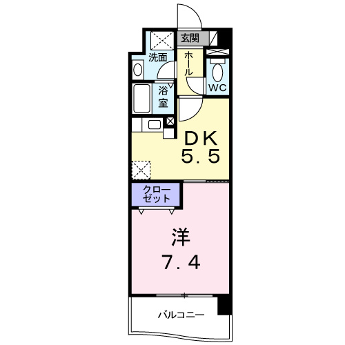 北九州市小倉北区浅野のマンションの間取り