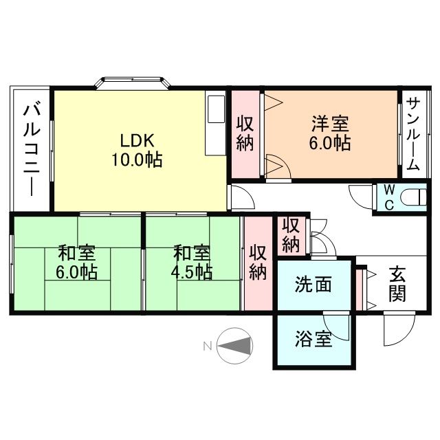 サニークレスト粟島の間取り