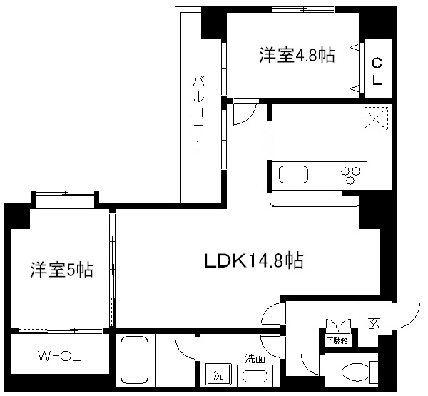 フォルム五条西洞院の間取り