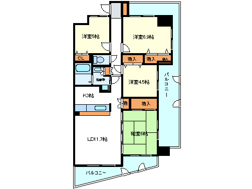 駿東郡長泉町下土狩のマンションの間取り