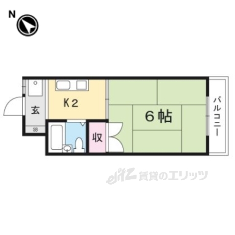 甲賀市水口町東名坂のアパートの間取り