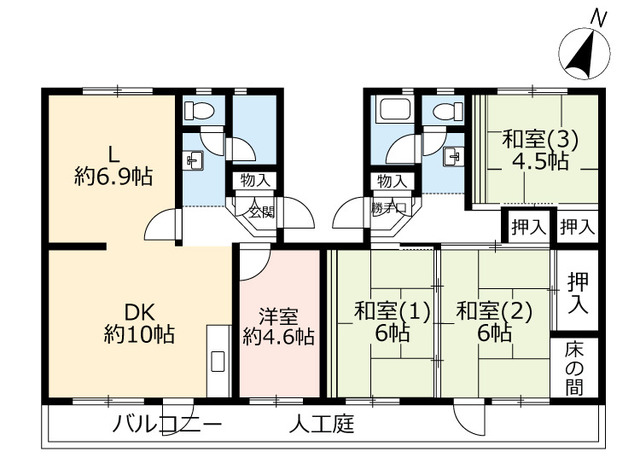 ＵＲ泉南一丘の間取り