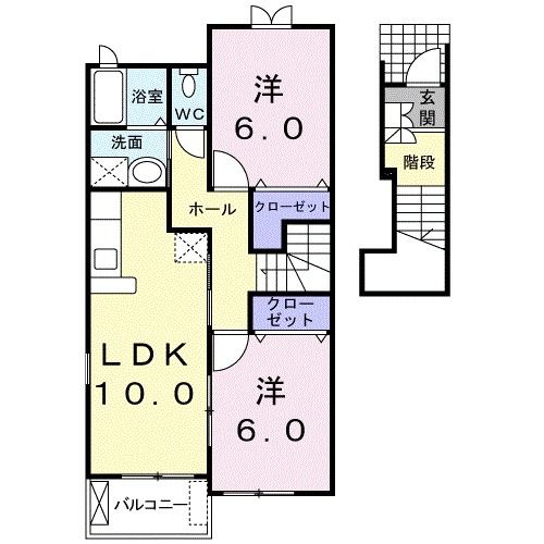 見附市本所のアパートの間取り