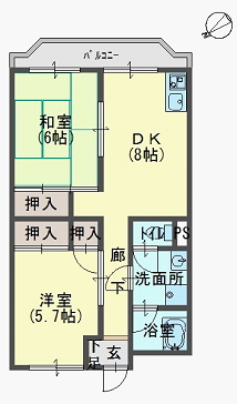 三原グランドハイツの間取り