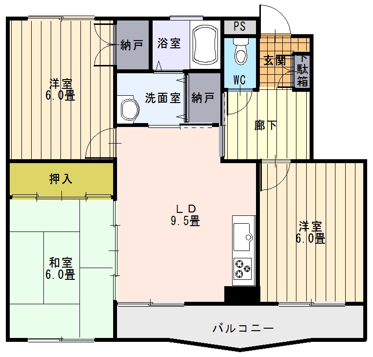 エバーグリーンの間取り