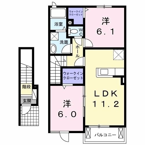 ベル　ラメール　Ｂの間取り