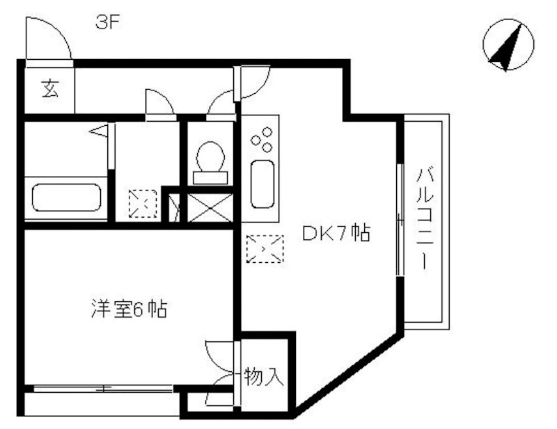 【サクセスビル（マンスリーマンション）の間取り】