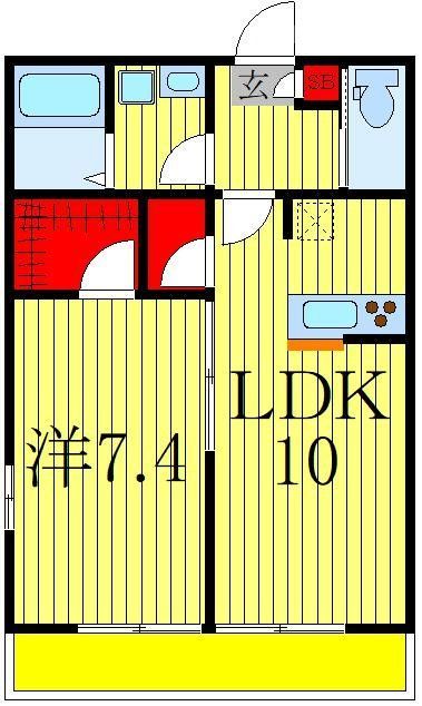 柏市豊四季のアパートの間取り