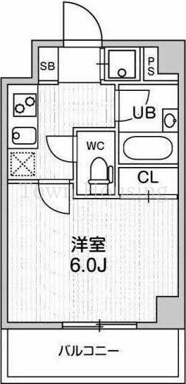 港区新橋のマンションの間取り