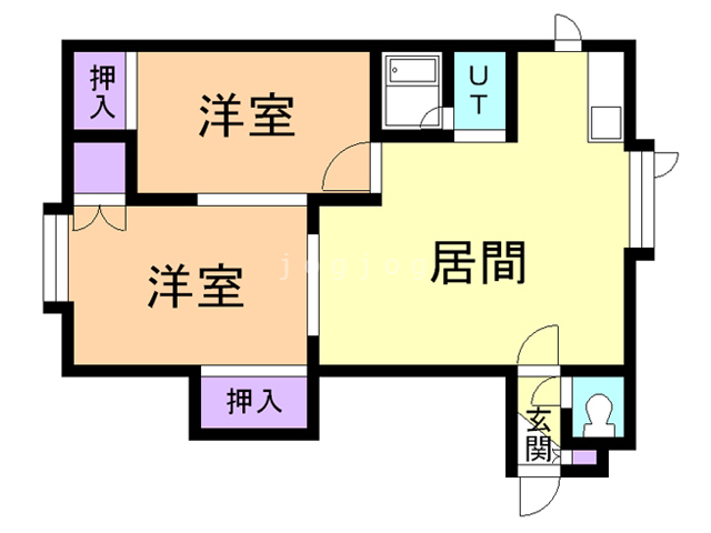 札幌市北区篠路二条のアパートの間取り