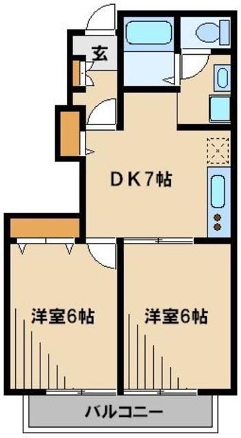 坂戸市浅羽野のアパートの間取り