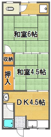 阪部文化　1号棟の間取り