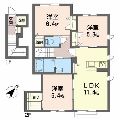 ［シャーメゾン］シャーメゾン　ブライトグランジュ（むつ市）の間取り