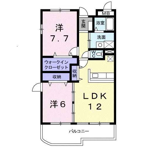 プラティーノ・Ｓの間取り