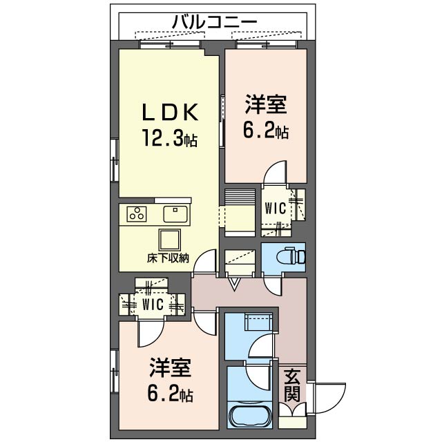 チッタ　ドーロ　浮間舟渡の間取り