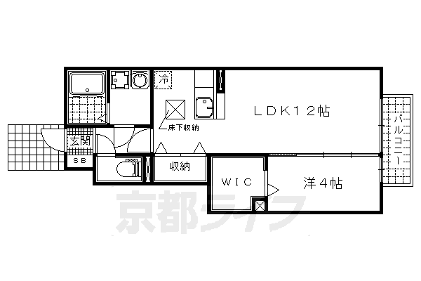 リビングタウン唐崎　Ａ棟の間取り