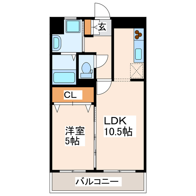 熊本市中央区大江のマンションの間取り