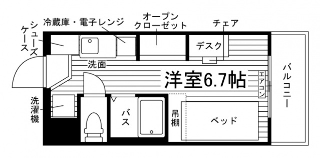 仙台市青葉区角五郎のマンションの間取り