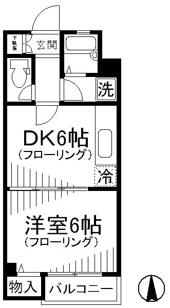 【国分寺市東元町のマンションの間取り】