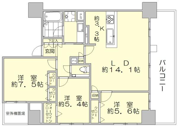 ゼクシオン博多の間取り