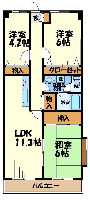 セントラルパレス 15の間取り