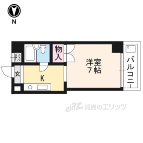 シャンブル伊川の間取り