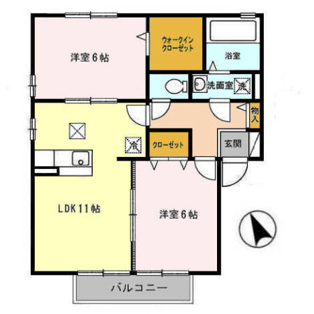 ヴェルドミール Iの間取り