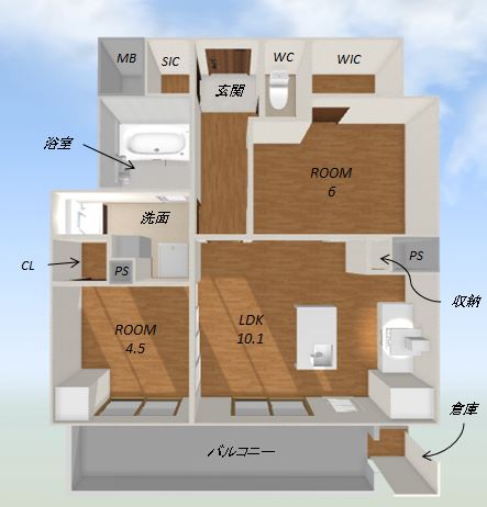 エステムプラザ南船場レジスタの間取り