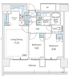 HARUMI FLAG SUN VILLAGE D棟の間取り