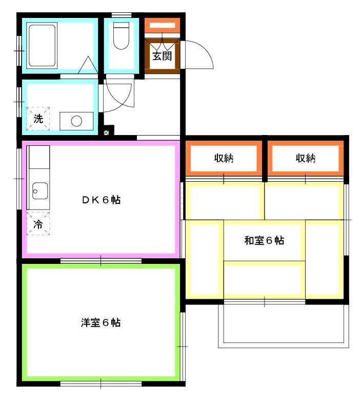 練馬区立野町のアパートの間取り