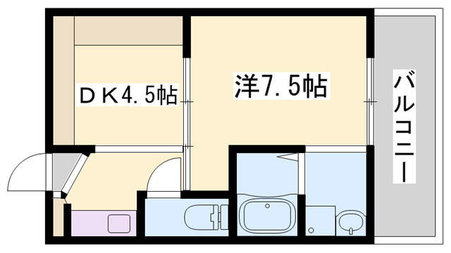 相生市山崎町のマンションの間取り