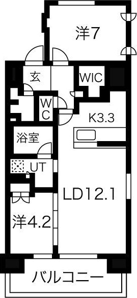 名古屋市中区上前津のマンションの間取り