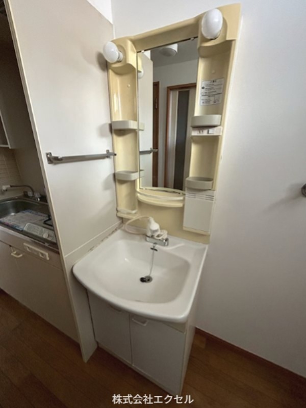 洗面設備　シャワー付き洗面台です。