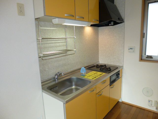 キッチン　２口ガスコンロ付き