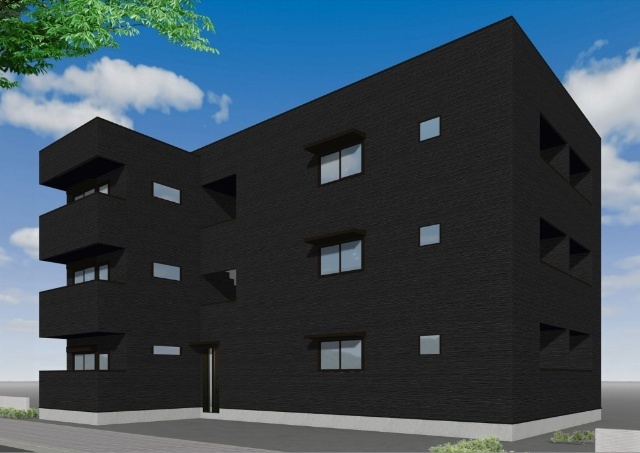 建物外観　完成予想図（イメージパース）です。