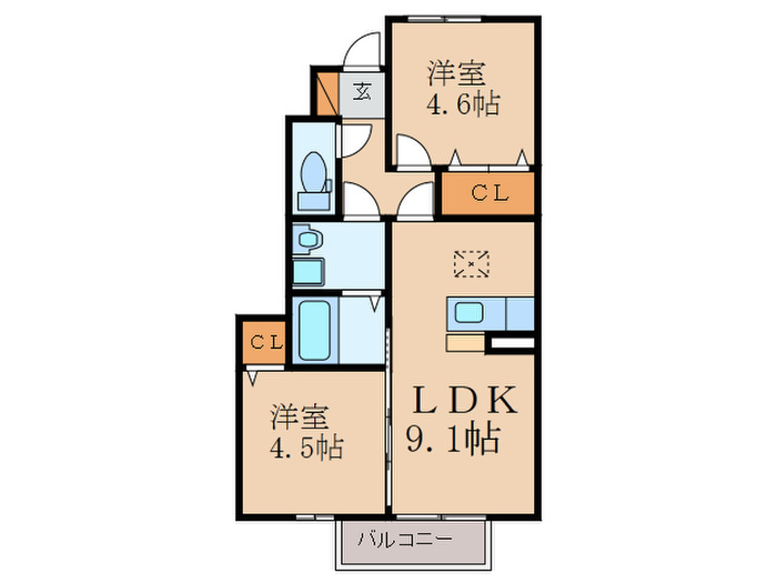 ヴェルジェ深田IIIの間取り写真