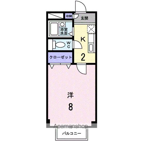 ＪＲ鹿児島本線 天拝山駅 徒歩14分 2階建 築29年の間取り写真