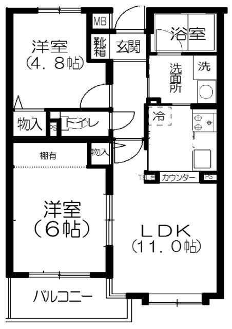 エスポワール平和台の間取り写真