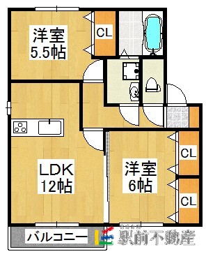 クレセントコートＢの間取り