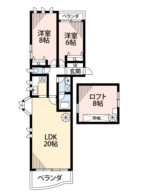 グランパティオ山ノ手の間取り