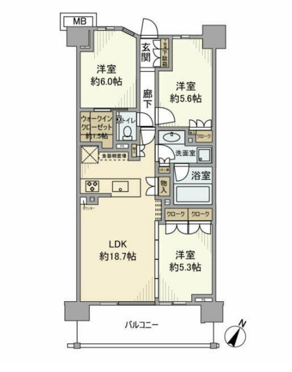 パークホームズ用賀一丁目の間取り