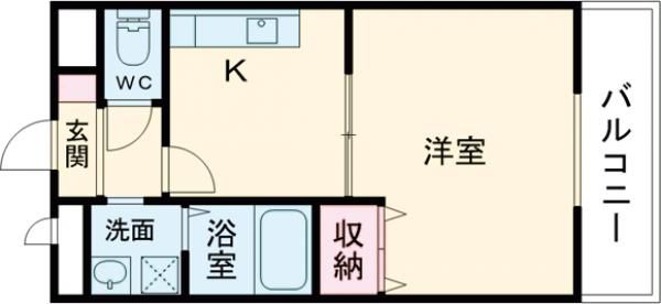 奈良市平松のアパートの間取り