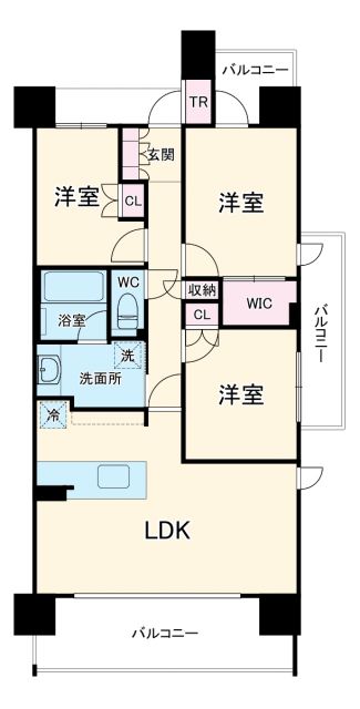 エスティメゾン萱場の間取り