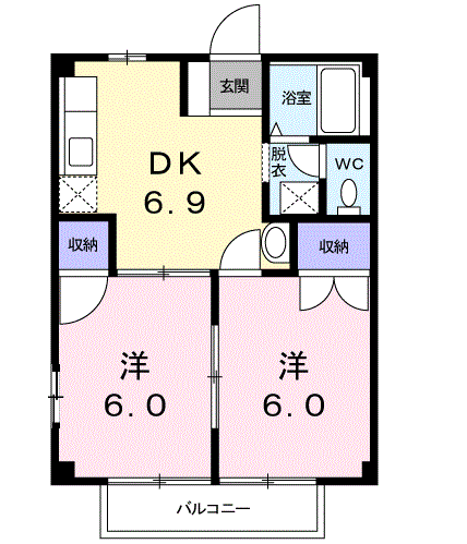 ニューシティヤスタの間取り