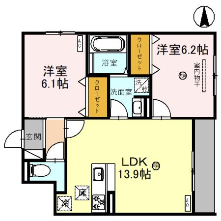 尼崎市塚口町のアパートの間取り