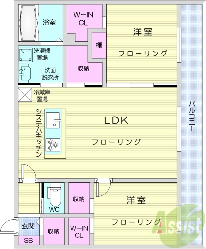 R-fino札幌桑園の間取り