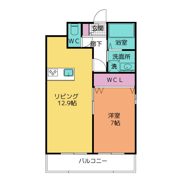 仮称）アルバローズ大和の間取り